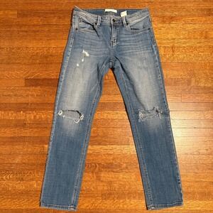 Eunina Women's Skinny Jeans Size 7 Blue Distressed Stretch Denim